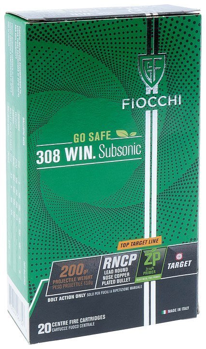 308Win Fiocchi Subsonic 200/13.0 RNCP