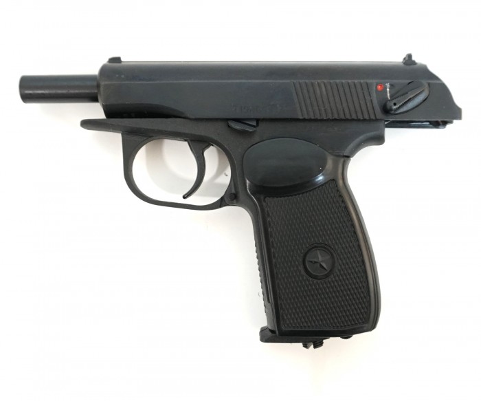 Пистолет пневматический МР-654К (чёрная рукоятка) к.4,5 мм