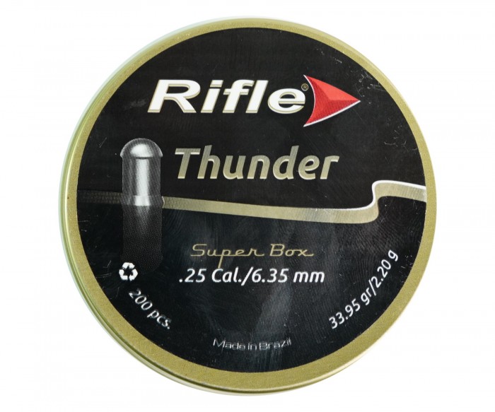 Пули пневм. RIFLE Field Series Thunder 6,35 мм 2,2гр (200шт)
