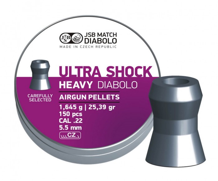 Пули "JSB" ULTRA Shock к. 5,5мм 1,645 г. (150шт.)