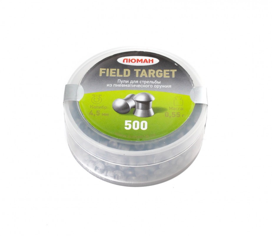 Пульки для пневматики "Field Target" к.4,5мм 0,55г 500шт (ЛЮМАН)