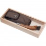 Нож грибника Opinel №8, нерж, дуб, чехол, дер. футляр (001327)