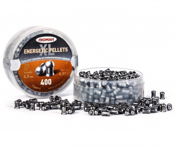 Пульки для пневматики "Energetic Pellets XL" к.4,5мм 0,85г 400шт (ЛЮМАН)