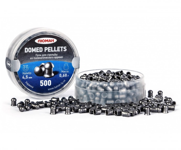 Пульки для пневматики "Domed Pellets" к.4,5мм 0,68г 500шт (ЛЮМАН)