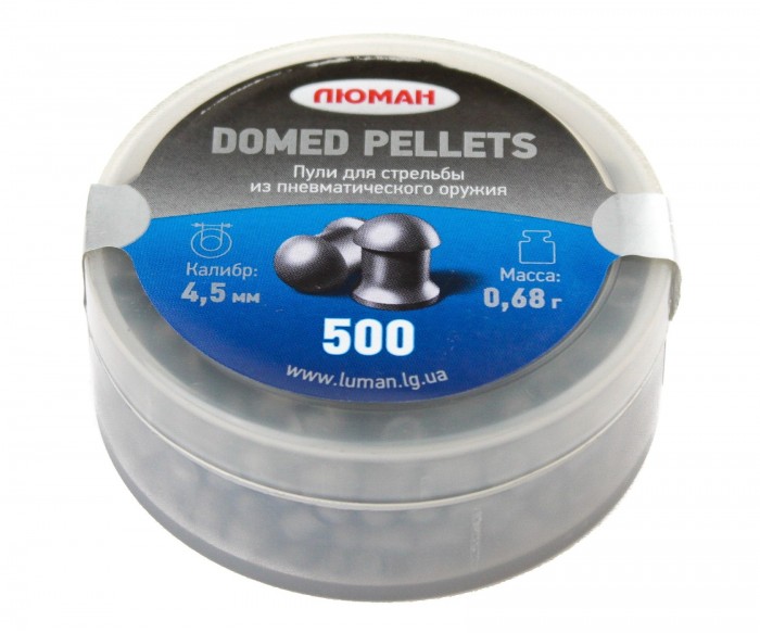 Пульки для пневматики "Domed Pellets" к.4,5мм 0,68г 500шт (ЛЮМАН)
