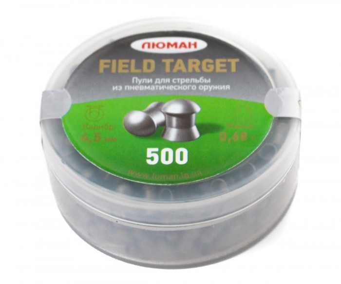 Пульки для пневматики "Field Target" к.4,5мм 0,68г 500шт (ЛЮМАН)