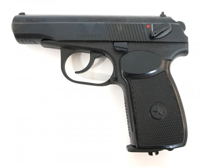 Пистолет пневматический МР-654К (чёрная рукоятка) к.4,5 мм