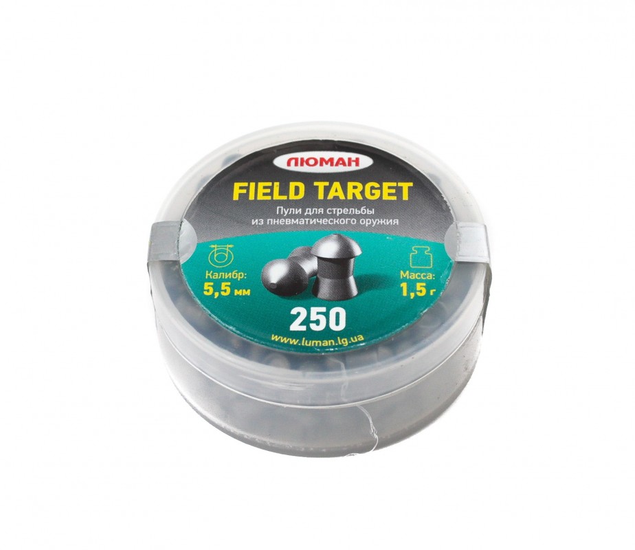 Пульки для пневматики "Field Target" к.5,5мм 1,5г 250шт (ЛЮМАН)