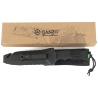 Нож туристический GANZO G8012V2-BK с паракордом