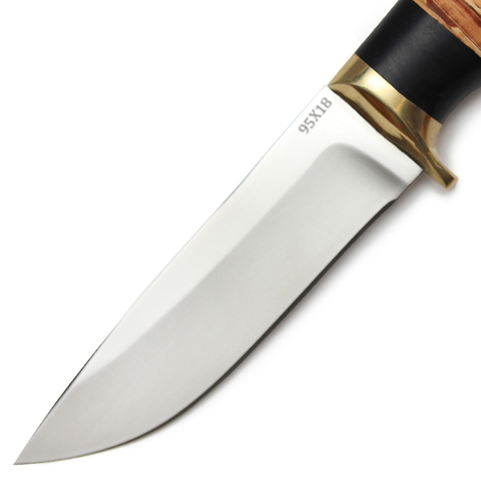 Нож туристический Крот 95Х18 (береста/рисунок)