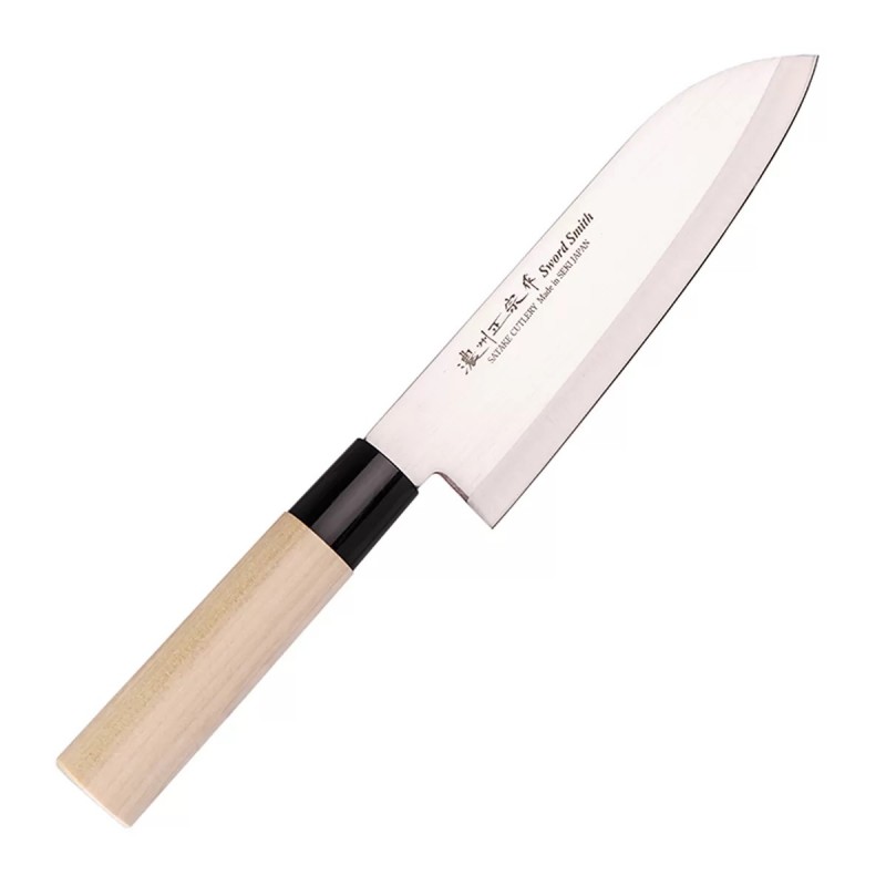 Японский нож сантоку. Набор кухонных ножей Satake swordsmith hg8323. Традиционный японский нож. Нож в японском стиле.