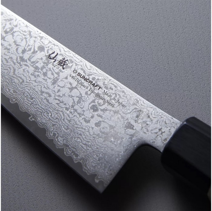 Нож кухонный Шеф SUNCRAFT (SenzoBlack) 200мм, BD-05