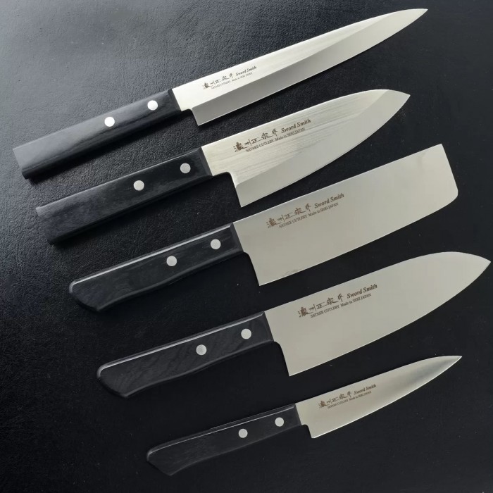 Нож кухонный Деба Satake "Black Pakka Wood" 155мм, 801-836