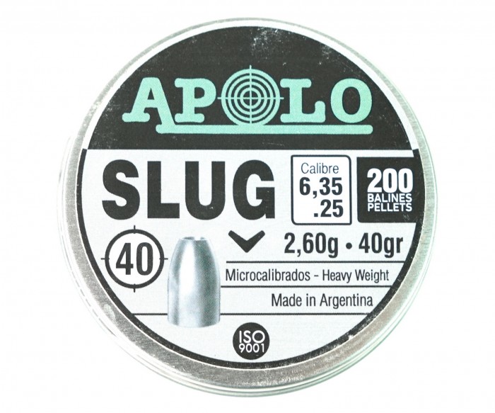 Пули пневм. APOLO Slug 6,35 мм 2,6гр 200шт