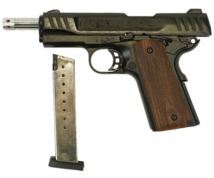 Пистолет сигнальный мод.К1911 KURS Classic черный кал.5,5мм под патрон 10ТК