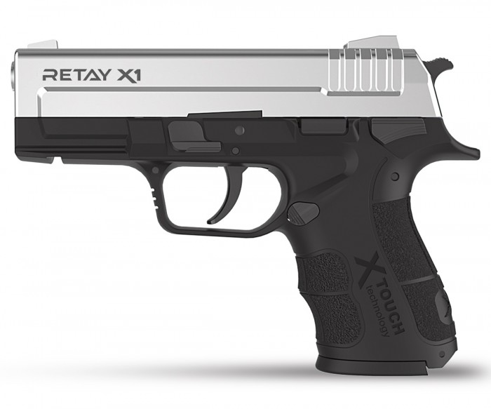 Пистолет охолощенный Retay X1 Хром, к.9мм Р.А.К