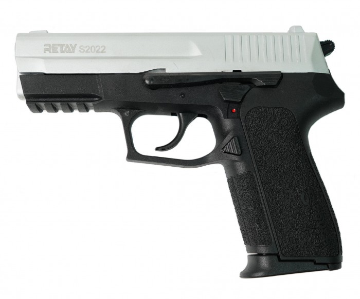 Пистолет охолощенный Retay S2022 (Sig Sauer) Хром, к.9мм Р.А.К