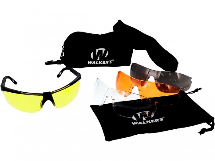 Очки стрелковые Walkers Sport Glasses, защитные, ANSI Z87.1, чёрные