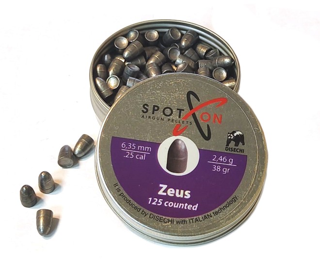 Пуля пневматическая SPOTON Zeus 6,35 мм, 2,46 гр. (125 шт)