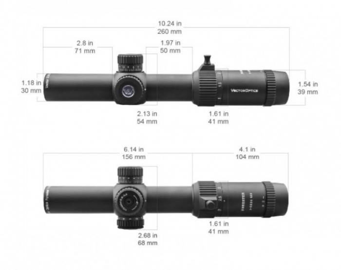 Оптический прицел Vector Optics Forester 1-5x24 (30mm) GenII, сетка VFD-2 (SCOC-03II)