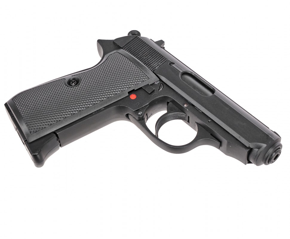 Пистолет пневматический Stalker PPKS (Walther PPK/S) к.4,5мм, 12г CO2, металл, 90 м/с, Blowback