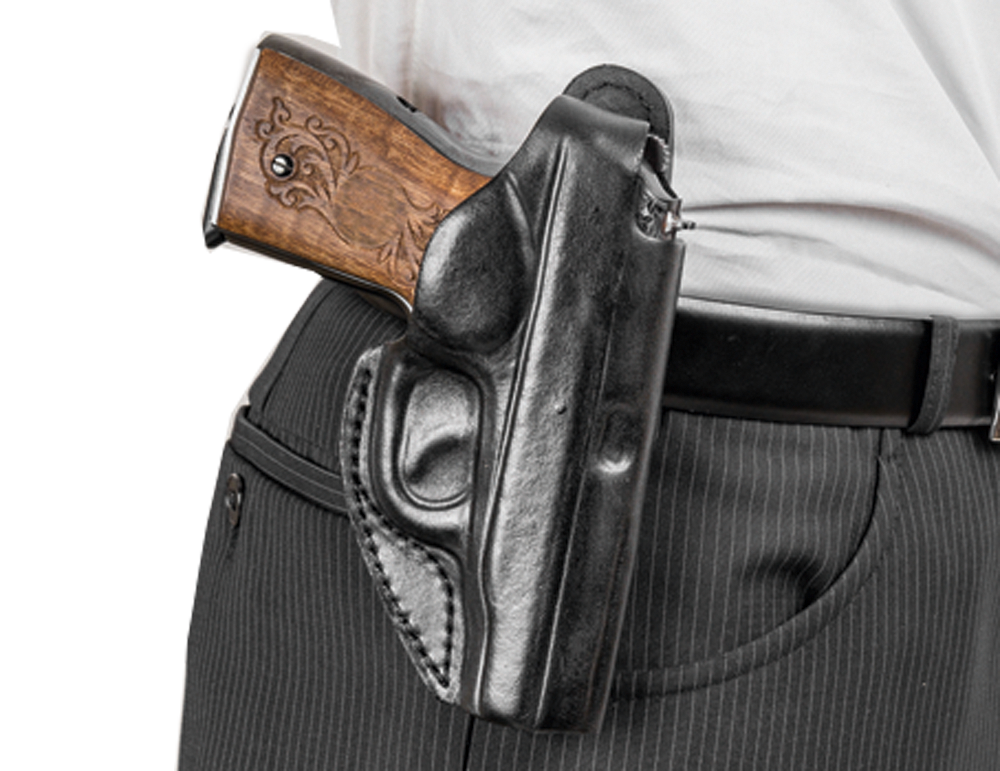 Кобура поясная Jz ТТ закрытая/кожа/черный (Хольстер)