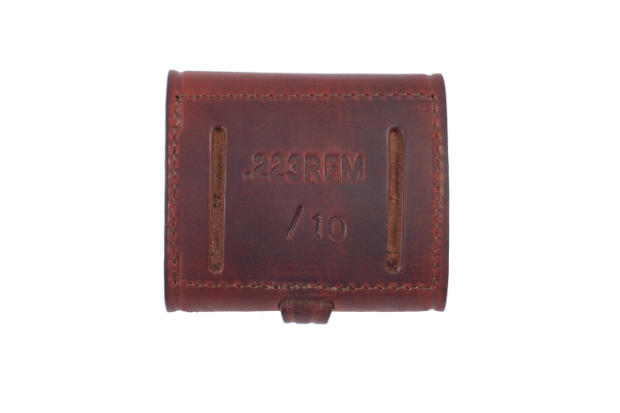 Подсумок поясной Хольстер 25лет 10п. к.223Rem/кожа (коричневый)