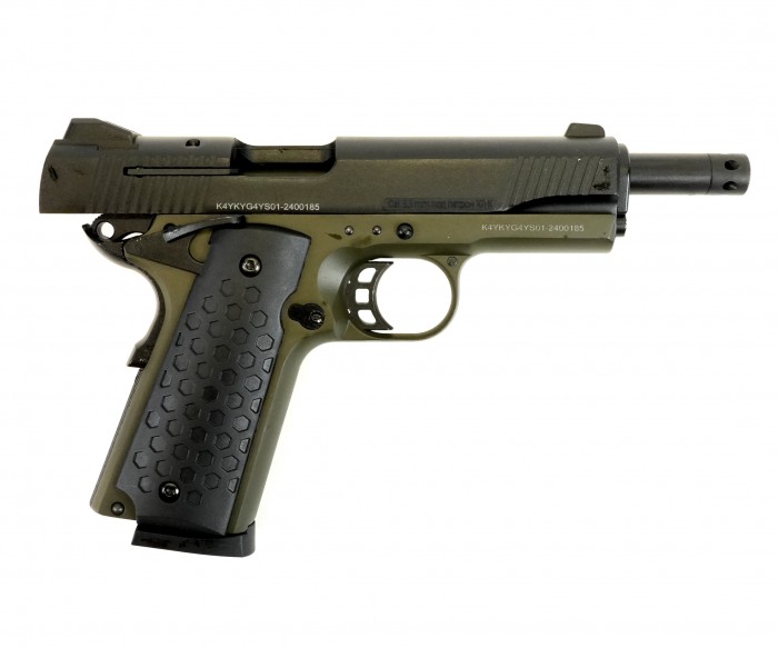 Пистолет сигнальный мод.К1911 KURS Classic хаки кал.5,5мм под патрон 10ТК