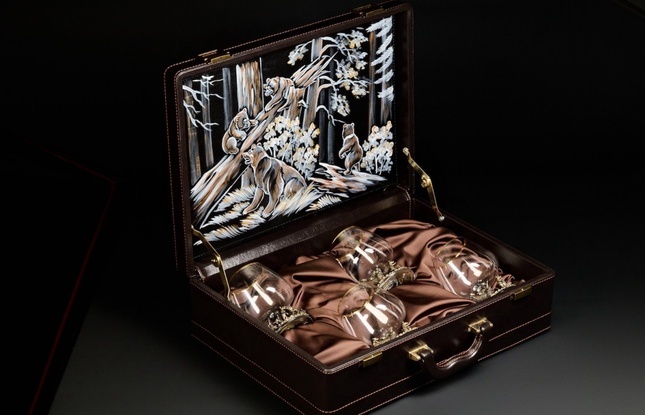 Набор бокалов для коньяка "Утро в сосновом бору"