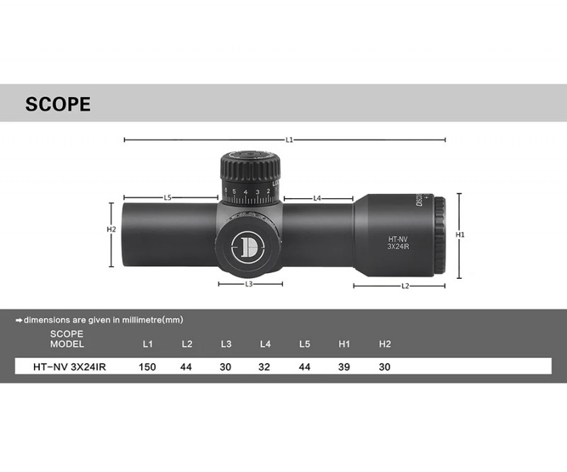 Оптический прицел DISCOVERY HT-NV 3X24IR FW30