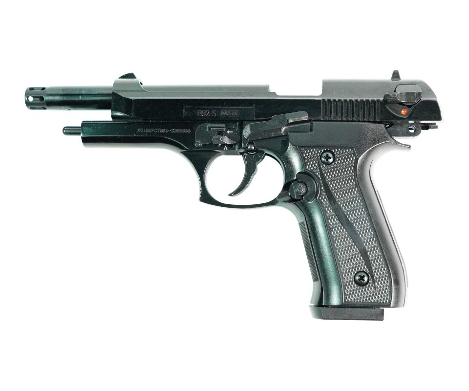 Пистолет сигнальный мод.В92-S KURS Compact чёрный кал.5,5мм под патрон 10ТК