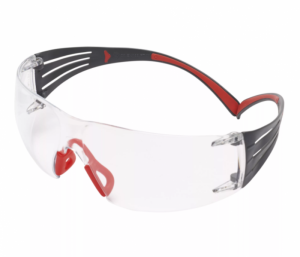 Очки стрелковые 3М SecureFit 401, поликарбонат, линзы прозрачные, дужки красные
