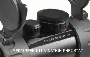 Коллиматор Leapers UTG New Gen 1x30, закрытый на Weaver, подсветка точка зел./красн.