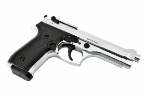 Пистолет охолощенный "B92-KURS", (beretta) кал.10ТК (хром/матовый)