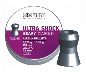 Пули "JSB" ULTRA Shock Heavy к. 4,5мм 0,67 г. (350шт.)